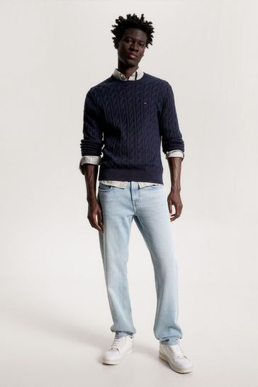 Tommy hilfiger classic on sale cable knit sweater