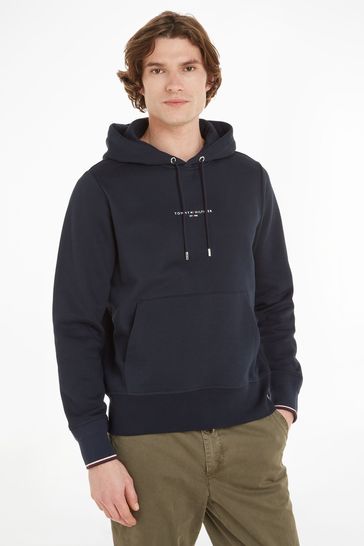 Tommy Hilfiger Blue Logo Tipped Hoodie