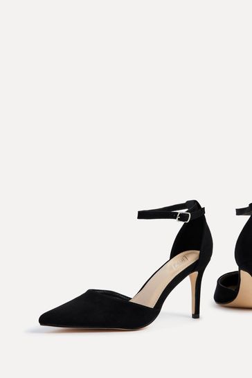 Black suede heels clearance