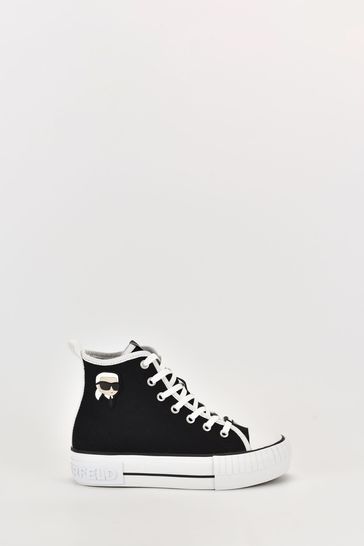 Karl Lagerfeld Kampus Max High Top Lace Up Black Trainers