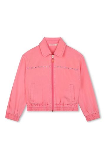 Billieblush Pink Zip Twill Elasticated Jacket