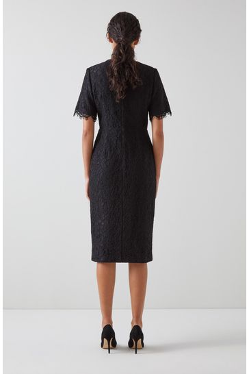 Lk bennett shop black lace dress