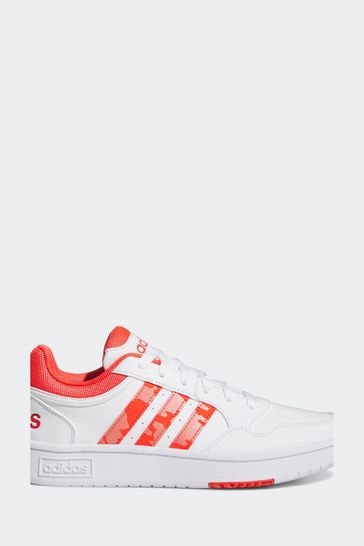 adidas Red/White Originals Hoops 3 Trainers