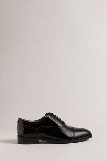 Ted Baker Black Carlenp Patent Leather Oxford Shoes