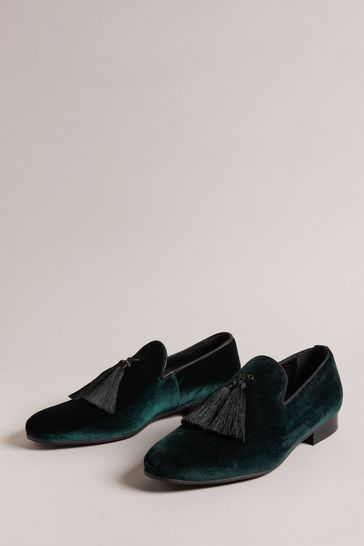 Buy Ted Baker Green Greysen Velvet Dress Loafers from Next Luxembourg