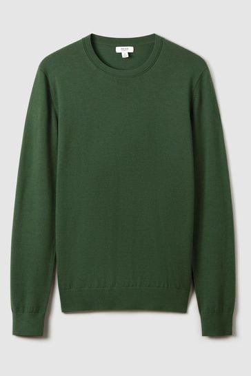 Merino wool crew neck jumper outlet
