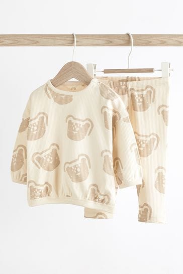 Neutral Lion Baby T-Shirt And Leggings 2 Piece Set