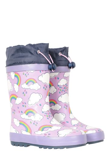 Buy Mountain Warehouse Purple Pattern Winter Toddler Waterproof Fleece Lined Wellies from Next Ireland