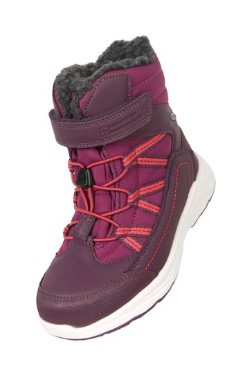 Mountain Warehouse Pink Kids Denver Waterproof Sherpa Lined Snow Boots