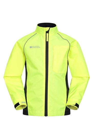 Mountain Warehouse Yellow Kids Adrenaline Iso-Viz Breathable and Waterproof Jacket