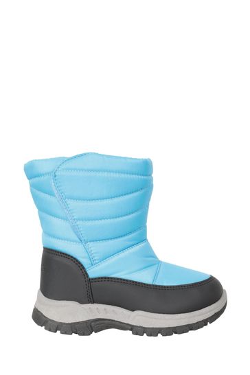 Mountain Warehouse Blue Junior Caribou Sherpa Lined Snow Boots