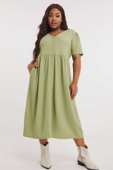 Button up midi dress best sale
