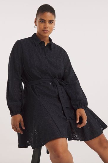Simply be deals black lace dress
