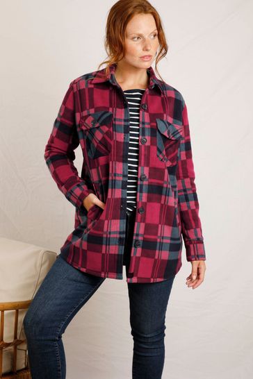 Buy Weird Fish Autumn Oversized Check Fleece Shacket from Next USA