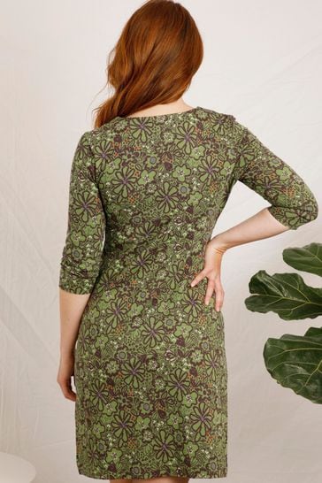 Buy Green Weird Fish Starshine Organic Printed Jersey Dress from Next Germany