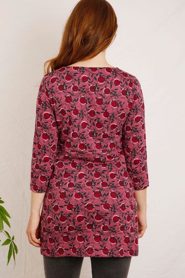 Buy Weird Fish Red Arlina Organic Printed Jersey 3 4 Sleeve Tunic from Next Germany