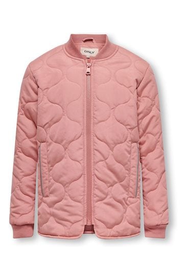 ONLY KIDS Pink Quilted Zip Up Jacket
