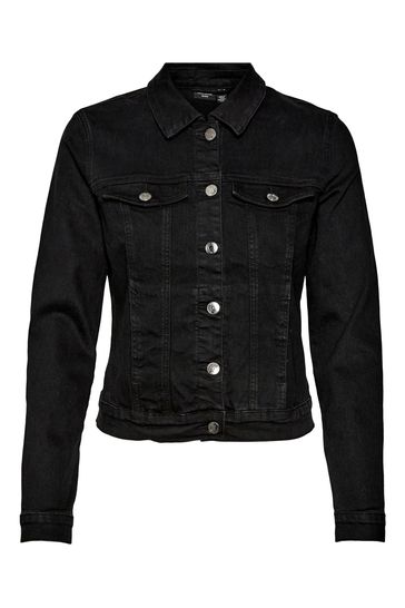 Buy VERO MODA Black Fitted Denim Jacket from Next Bahrain