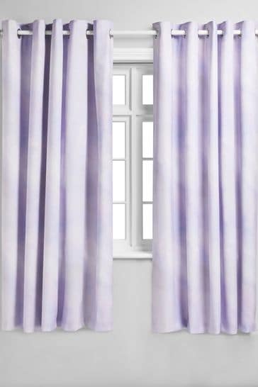 Lilac Purple Ombre Eyelet Blackout Curtains