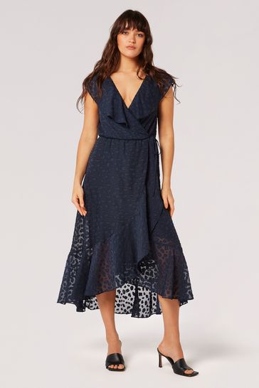Ruffle faux new arrivals wrap dress