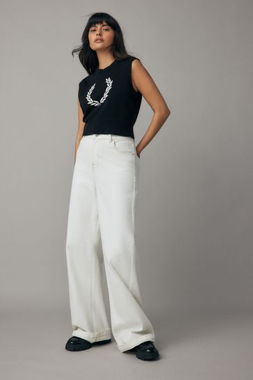 Buy Fred Perry Laurel Wreath Knitted Tank Black Jumper from Next Canada
