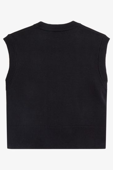 Buy Fred Perry Laurel Wreath Knitted Tank Black Jumper from Next Canada
