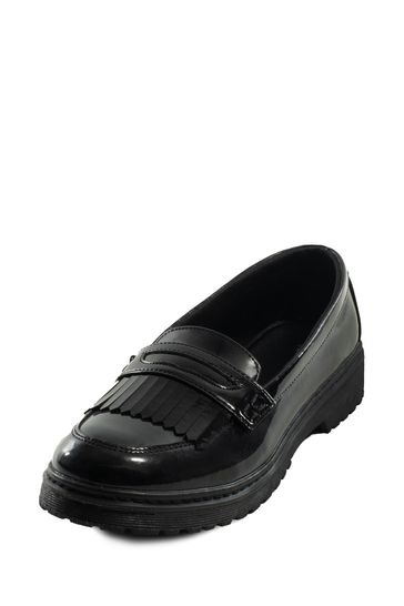 Girls leather loafers outlet