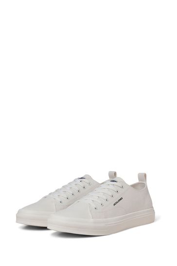 JACK JONES White Canvas Trainers