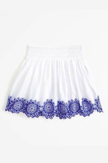 Abercrombie & Fitch Printed Boho White Skirt