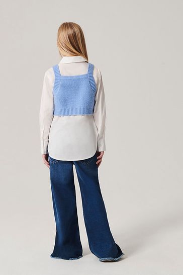 Buy River Island Blue Girls Pearl Embellished Hybrid Jumper Set from Next Austria
