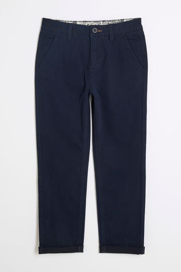 River Island Blue Boys Chinos Trousers