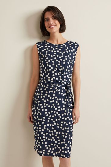 Polka dot bodycon midi dress outlet