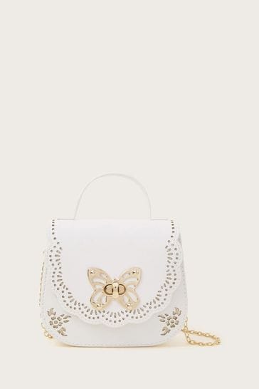 Monsoon White Scallop Butterfly Bag