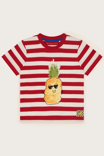 Monsoon Red Pineapple Stripe T-Shirt