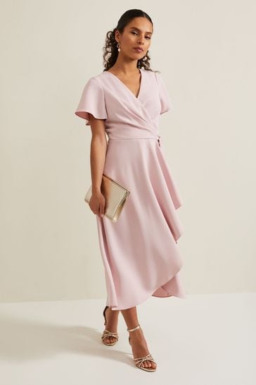 Next pink wrap dress shop