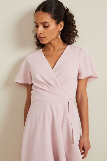 Next pink deals wrap dress