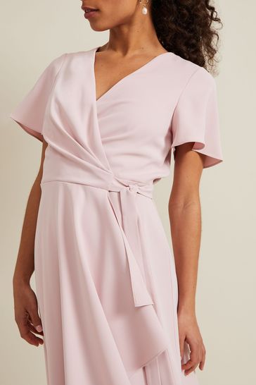 Next pink wrap dress shop
