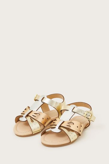 Monsoon Gold Baby Butterfly Sandals