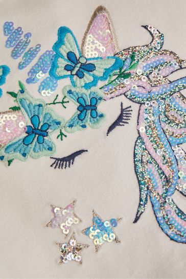 Monsoon Blue Unicorn Disco Dress