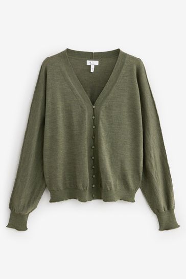 Khaki green cardigan womens store