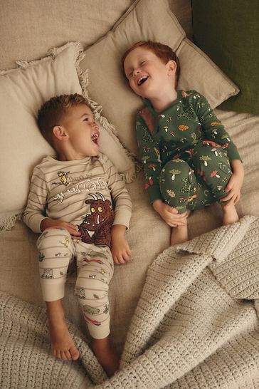 Buy Khaki Cream Gruffalo Snuggle Pyjamas 2 Pack 9mths 9yrs from Next Bahrain