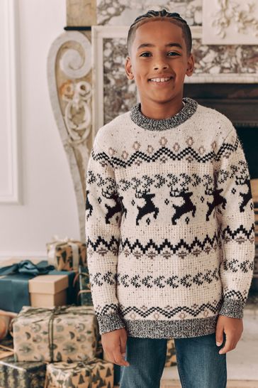Boys black and white sweater online