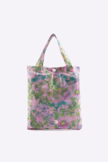 Buy River Island Pink Girls Foral Clear Rainmac with Bag from Next Turkey