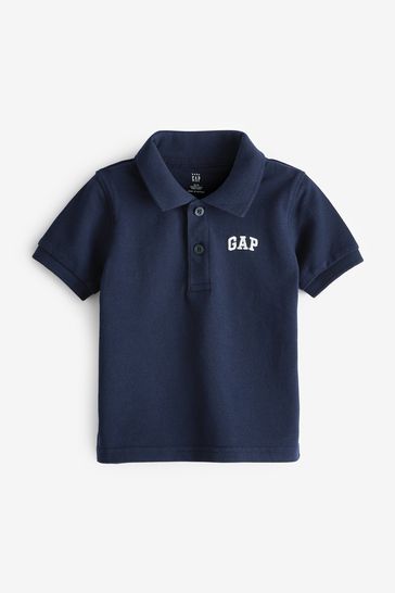 Gap Navy/Blue Logo Pique Baby Polo Shirt (Newborn-5yrs)