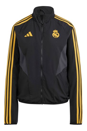 adidas Black Real Madrid European Anthem Jacket Womens