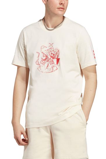 adidas White Ajax X Originals Crest T-Shirt