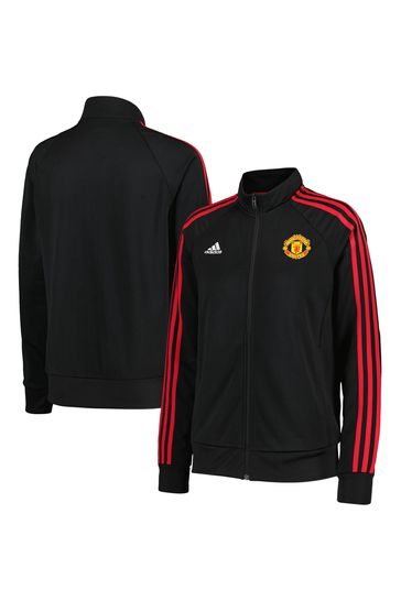 adidas Black Manchester United DNA Track Top Womens