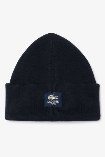 Buy Lacoste Badge Black Beanie from Next Bahrain