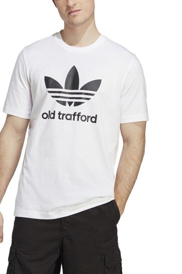 Adidas white hot sale trefoil shirt