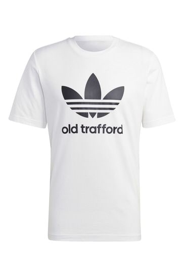 Adidas white trefoil shirt sales